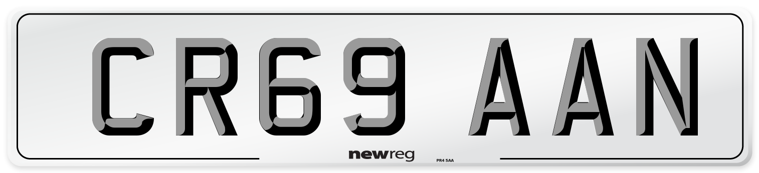 CR69 AAN Number Plate from New Reg